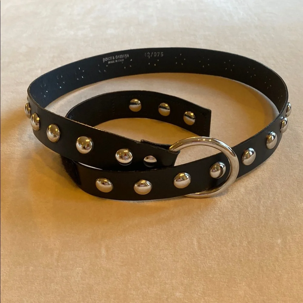 Dolce & Gabbana Black Studded Belt - Picture 2 of 8